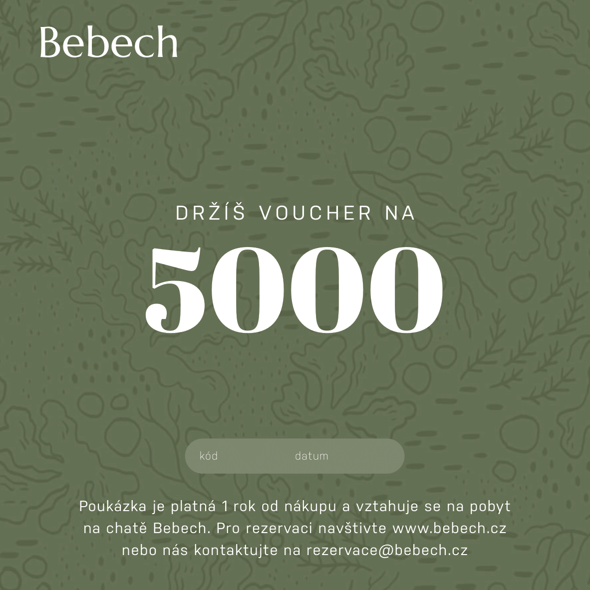 Bebech dárkový poukaz