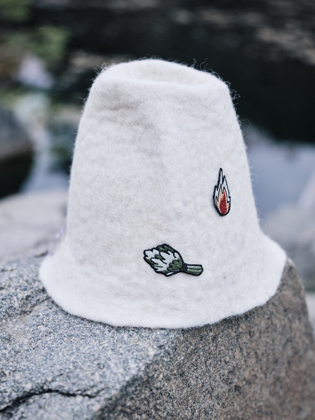 Nášivky - saunová metlička, oheň, pivo