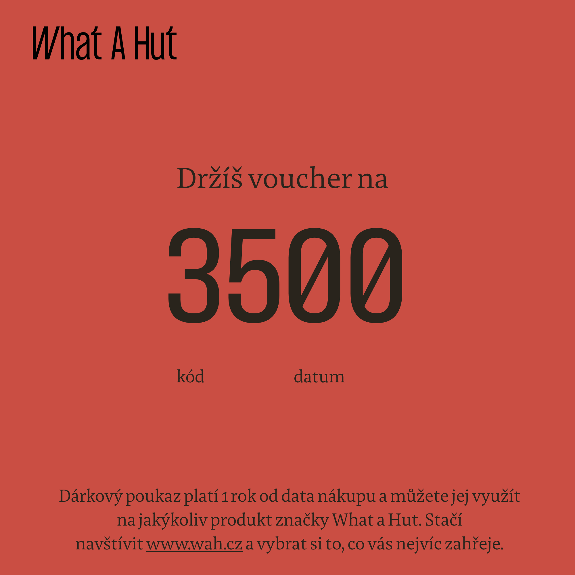 What a Hut dárkový poukaz